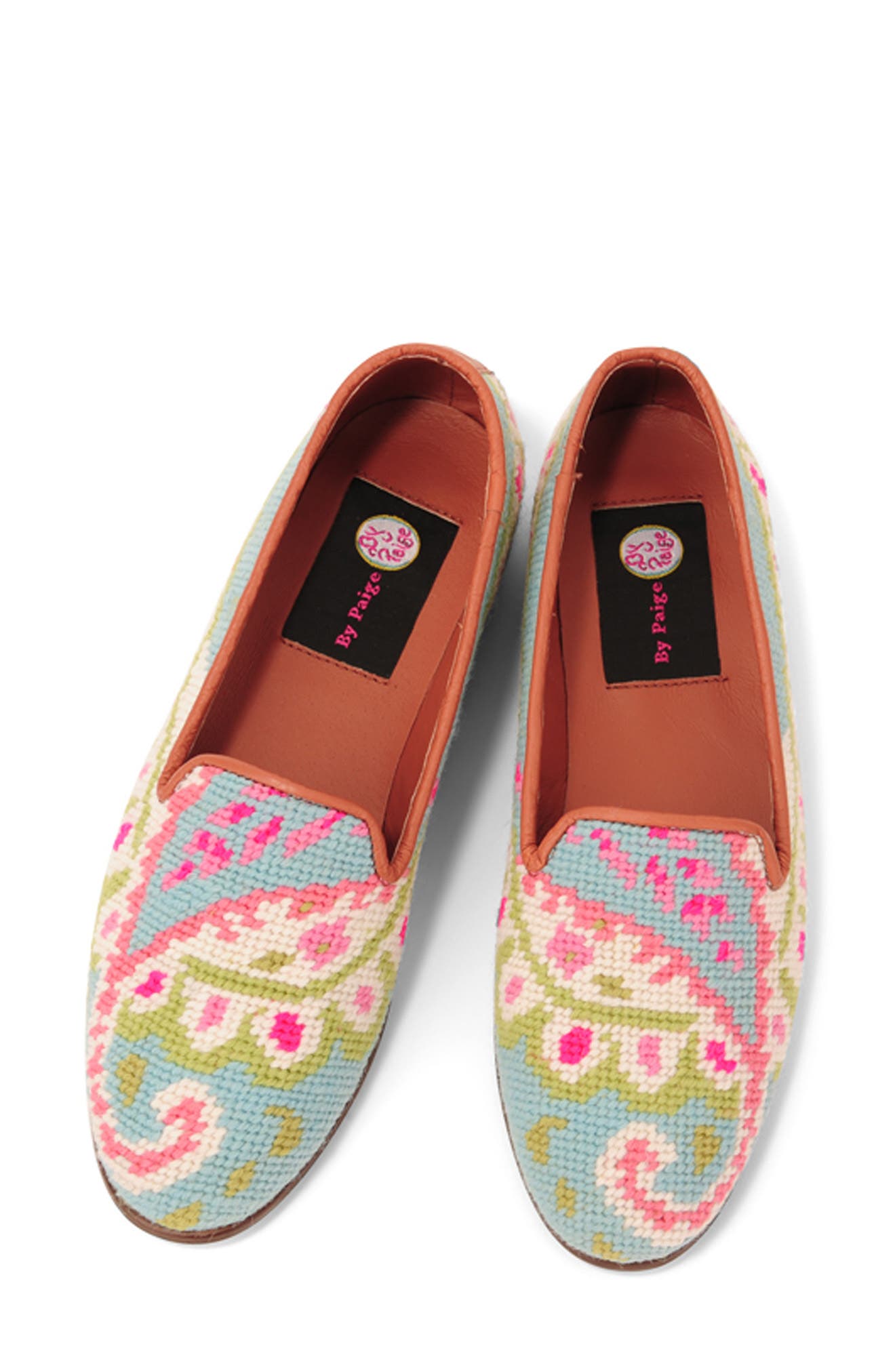 ByPaige BY PAIGE Needlepoint Paisley Flat, Alternate, color, Preppy Paisley