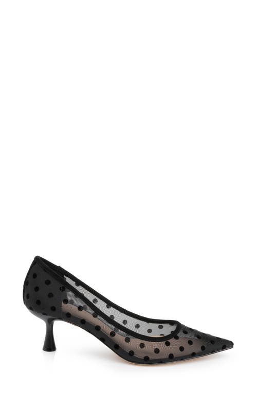 Jewel Badgley Mischka Elena Pointed Cap Toe Pump In Black