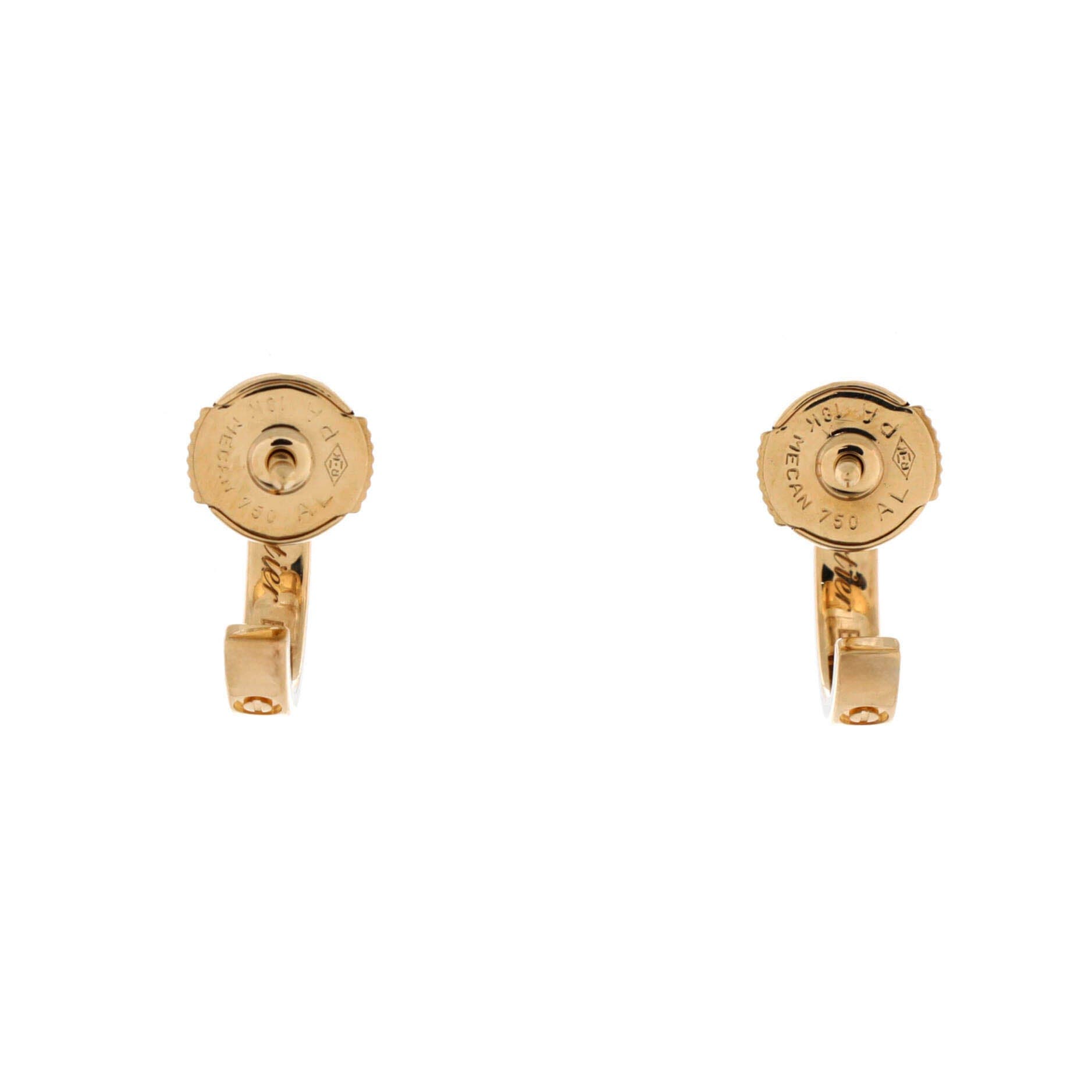 Love Hoop Earrings 18K Yellow Gold Small, Alternate, color, Metallic Gold