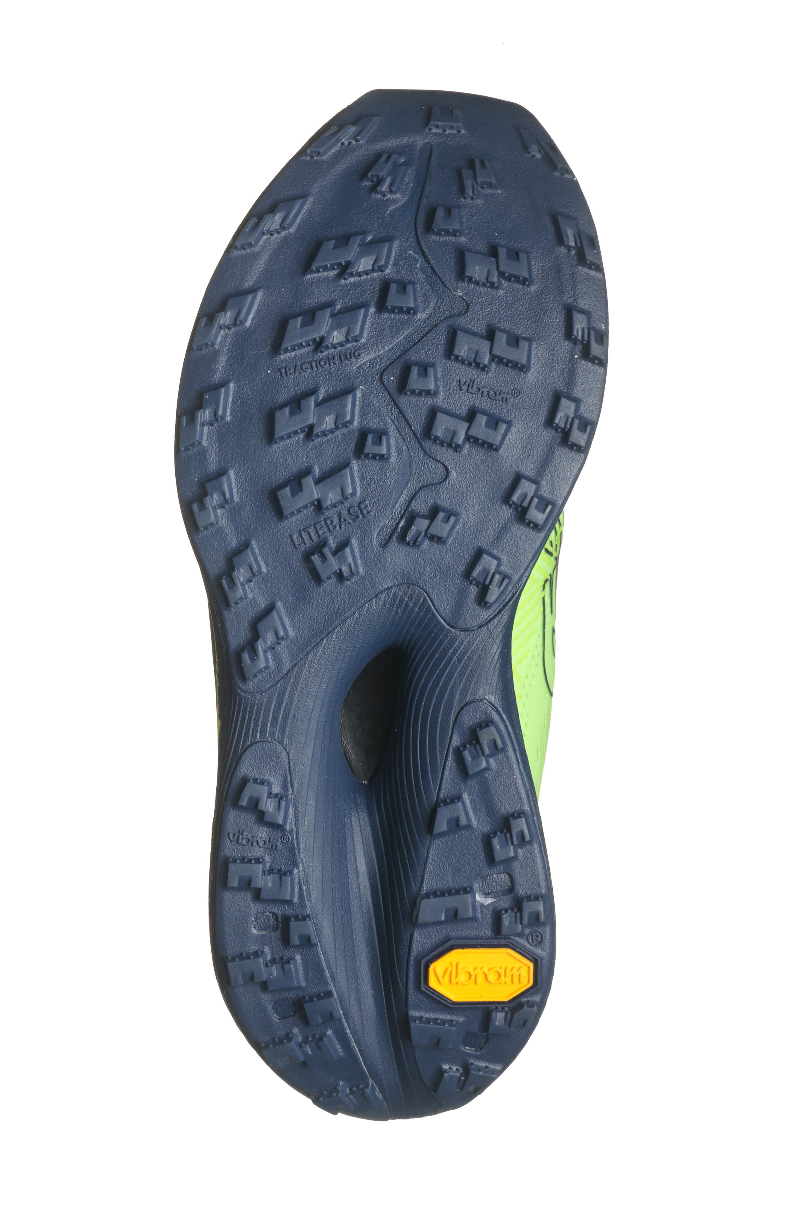 New Balance Tektrel Sneaker, Alternate, color, Bleached Lime Glo/ Nb Navy