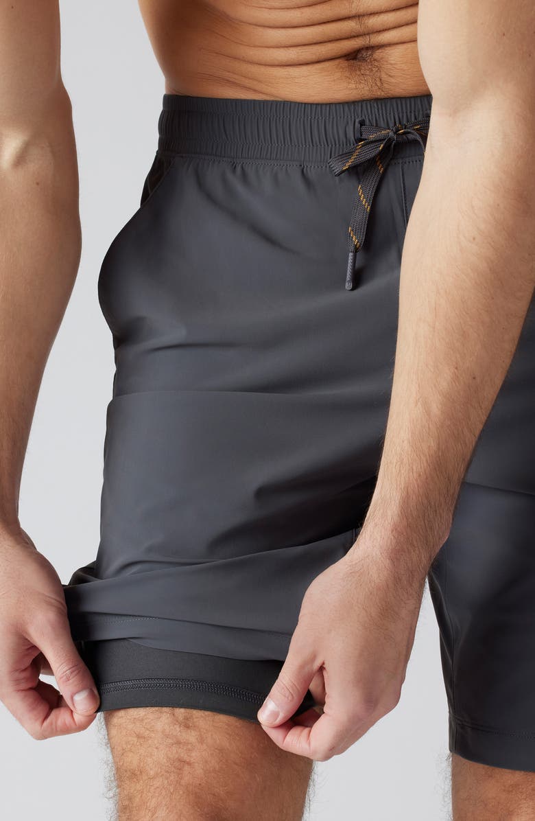 Rhone Pursuit 9-Inch Lined Shorts, Alternate, color, Asphalt