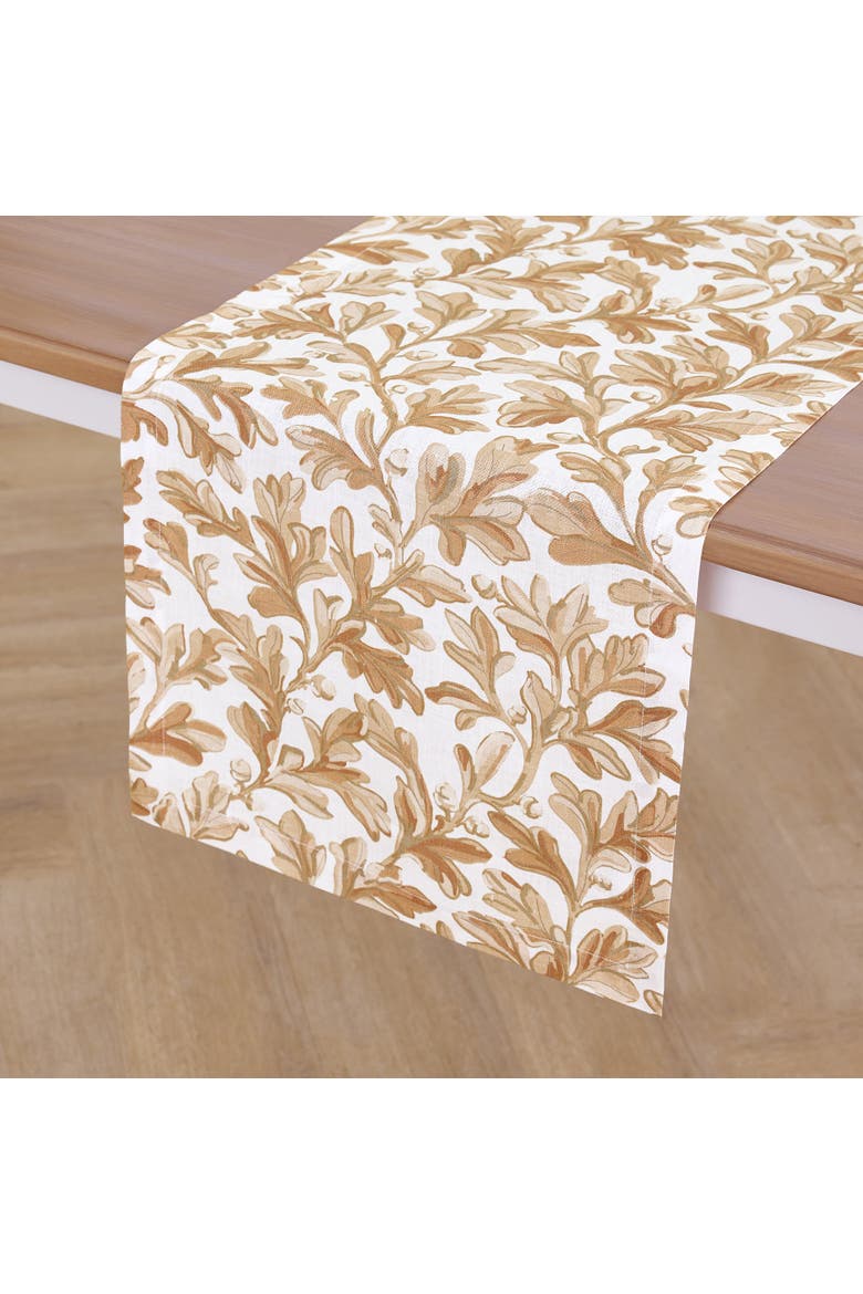 Linen Table Runner - Fallen Leaves, Alternate, color, Autumn