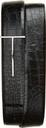 TOM FORD T-Buckle Croc Embossed Reversible Leather Belt