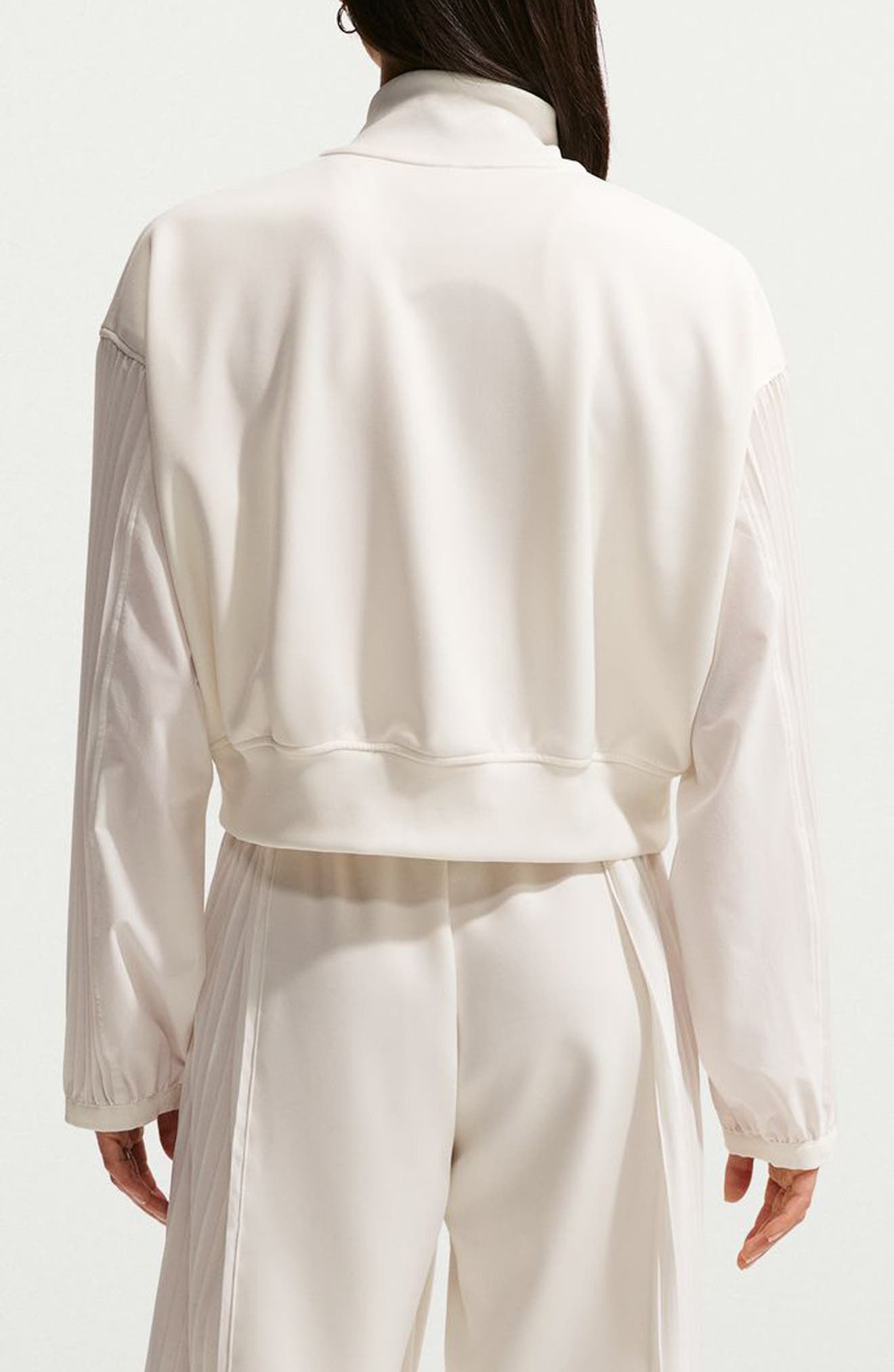 Sportswear Pleated Sleeve Bomber Jacket - image 4