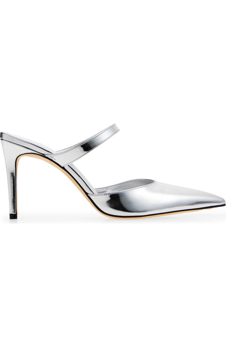 Stuart Weitzman Power Mule 85 Pump, Alternate, color, Silver Specchio