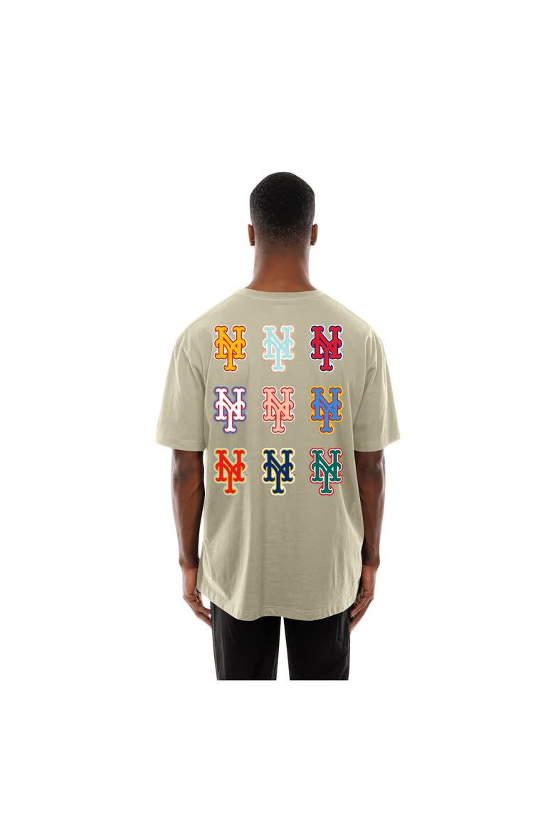 Men's New Era  Cream New York Mets Ransom Note Oversized T-Shirt, Alternate, color, Cream