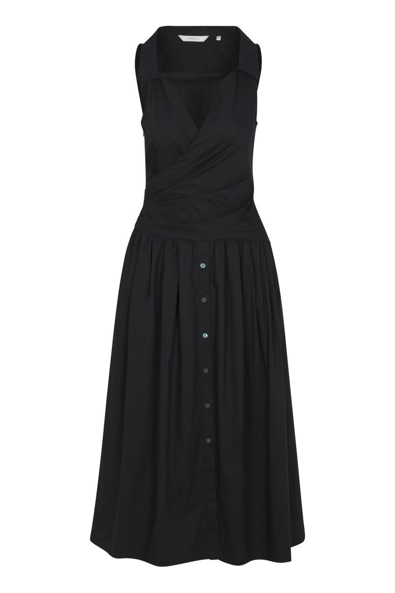 Isla Poplin Dress, Alternate, color, Black