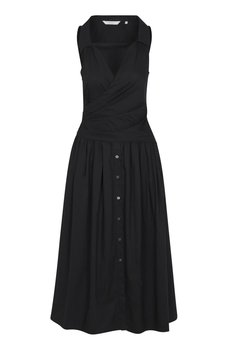 Rebecca Taylor Isla Poplin Dress, Alternate, color, Black