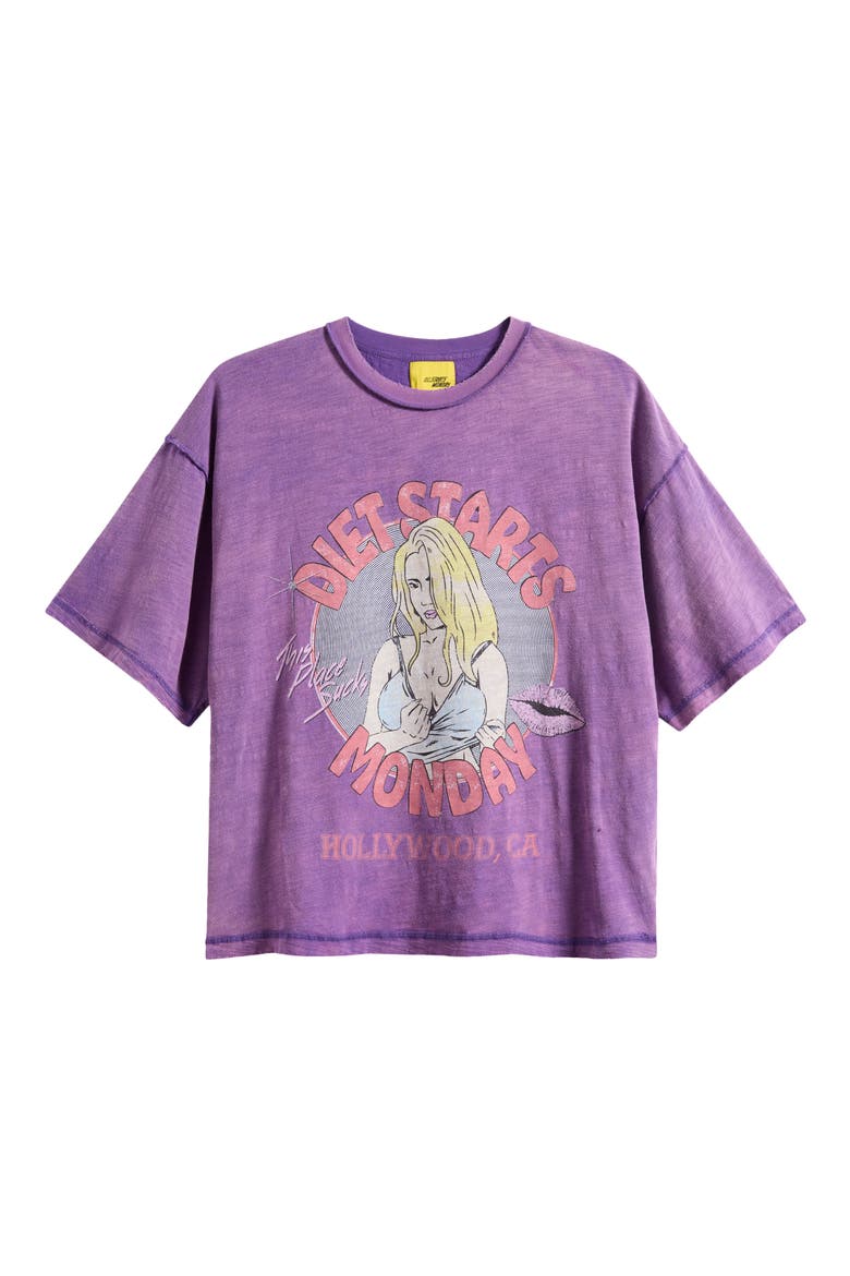 Hollywood Crewneck T-Shirt, Alternate, color, PURPLE