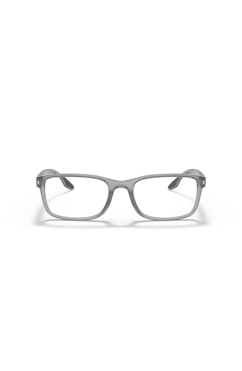 Prada Linea Rossa 55mm Rectangle optical glasses, Alternate, color, Grey