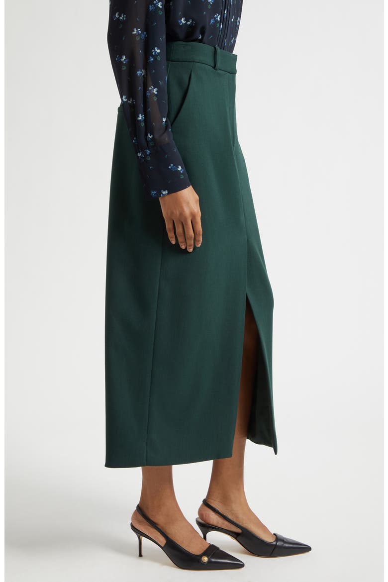 Maxine Front Slit Skirt, Alternate, color, PINE