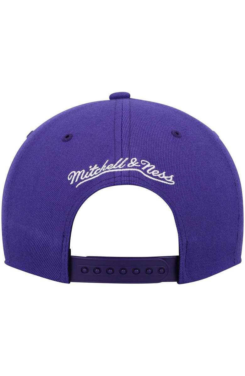Mitchell & Ness Men's Mitchell & Ness Purple New Orleans Jazz Hardwood Classics Team Ground 2.0 Snapback Hat, Alternate, color, Purple