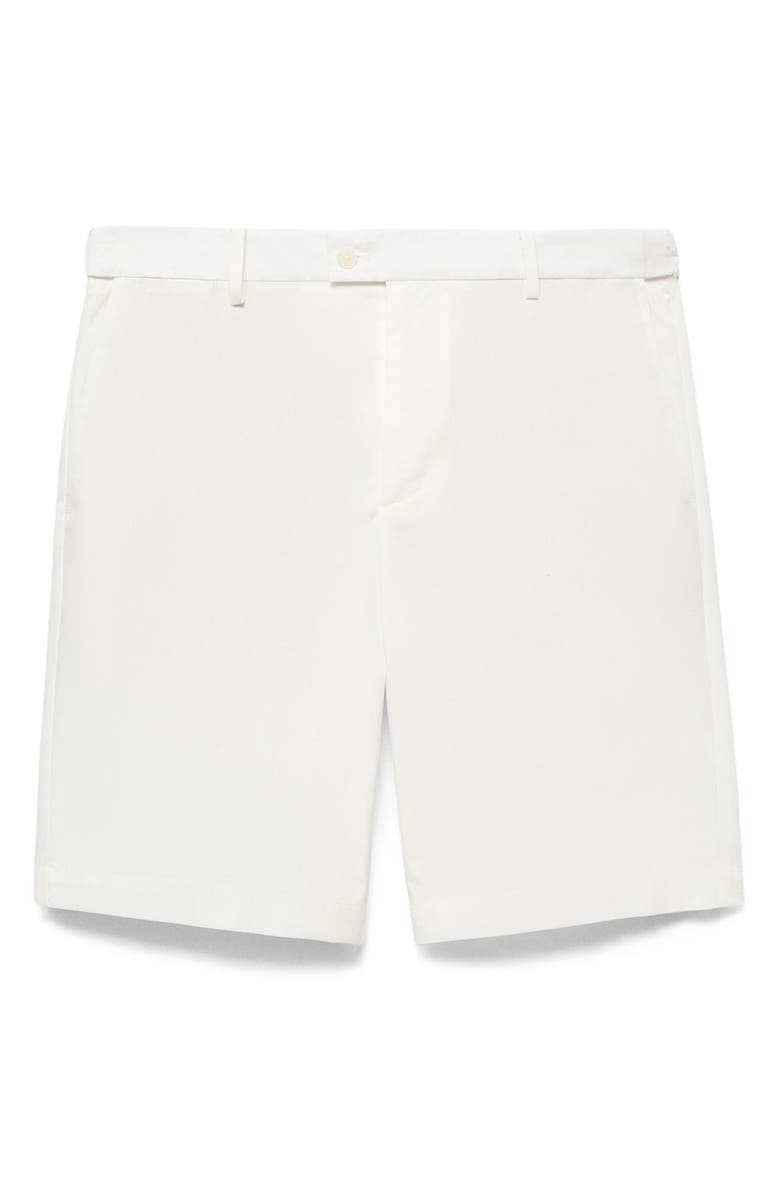 MANGO Cotton Bermuda Shorts, Alternate, color, White
