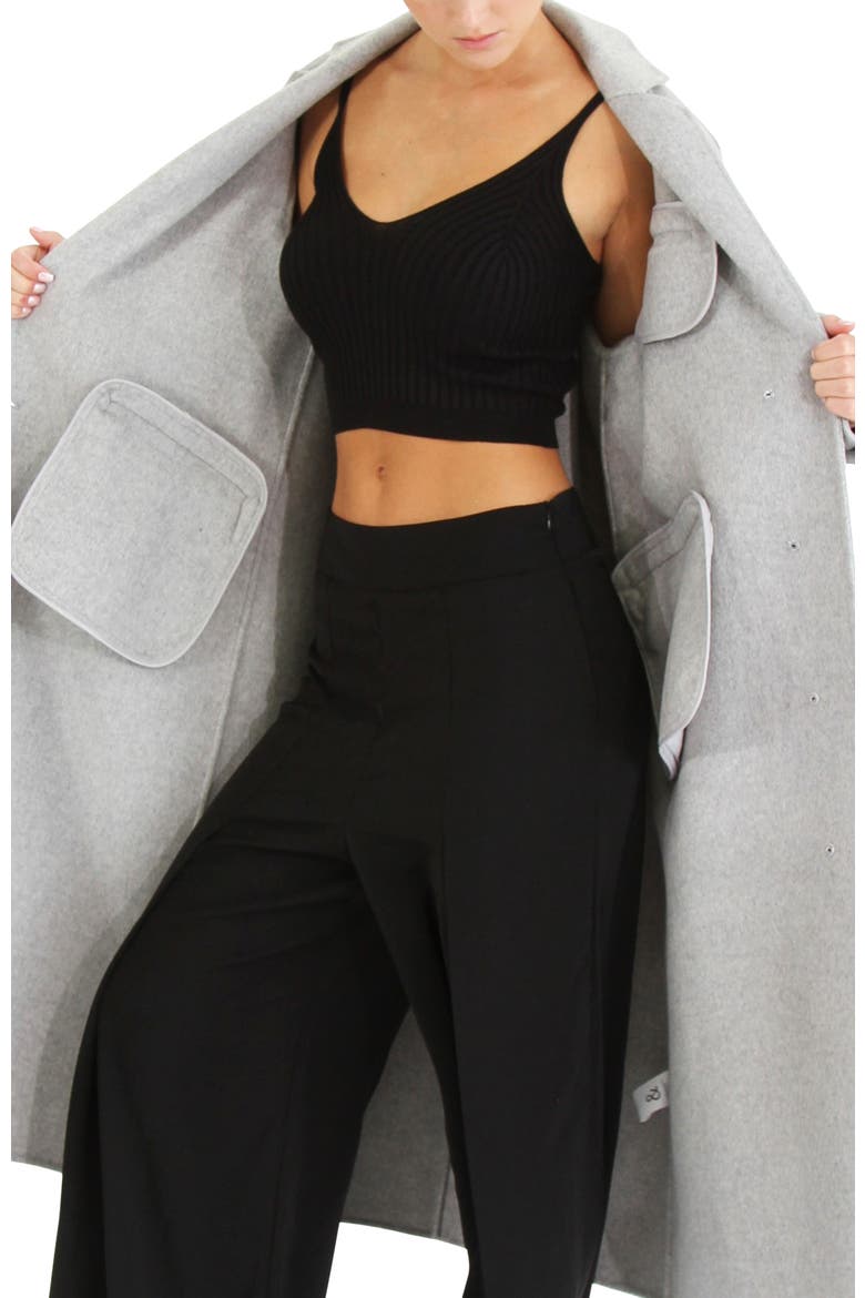 Tainted Love Longline Coat, Alternate, color, Grey Marle