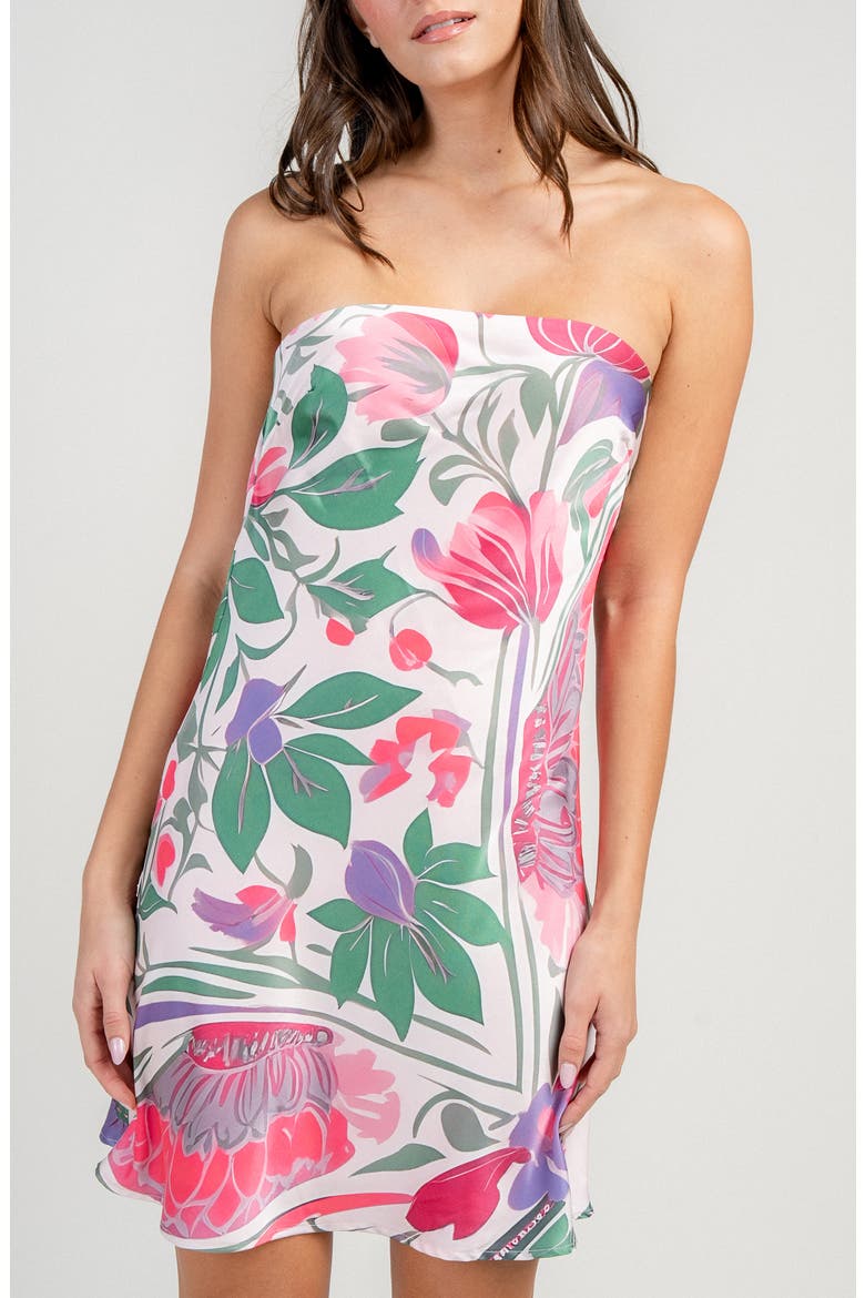Tube Top A-Line Minidress, Main, color, PINK MULTI
