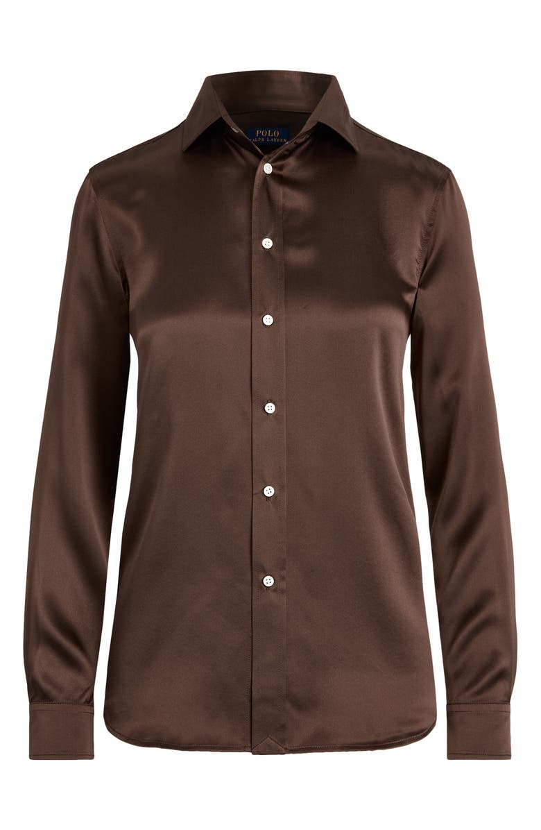 Polo Ralph Lauren Silk Charmeuse Blouse, Alternate, color, 