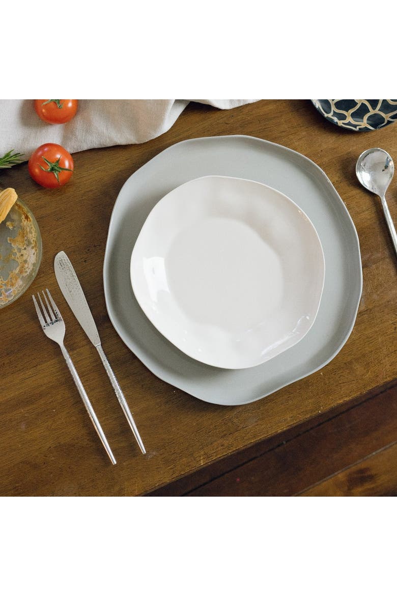 Tam Stoneware Flat Dinner Plate - Set of 4, Alternate, color, Sterling