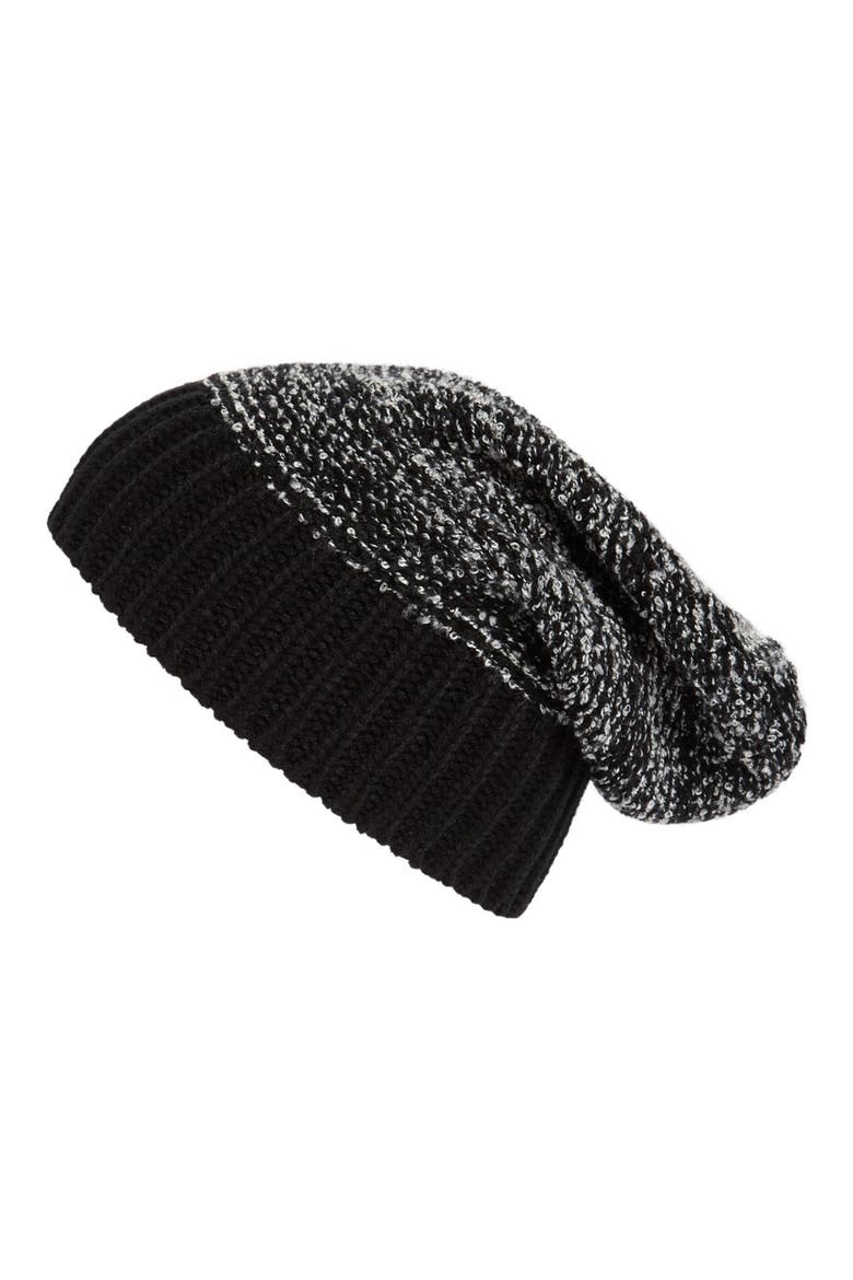 Knit Beanie, Main, color, BLACK COMBO