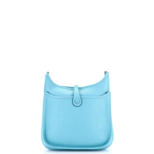 Pre-owned Hermes Hermes Evelyne Bag Gen Iii Clemence Pm In Blue