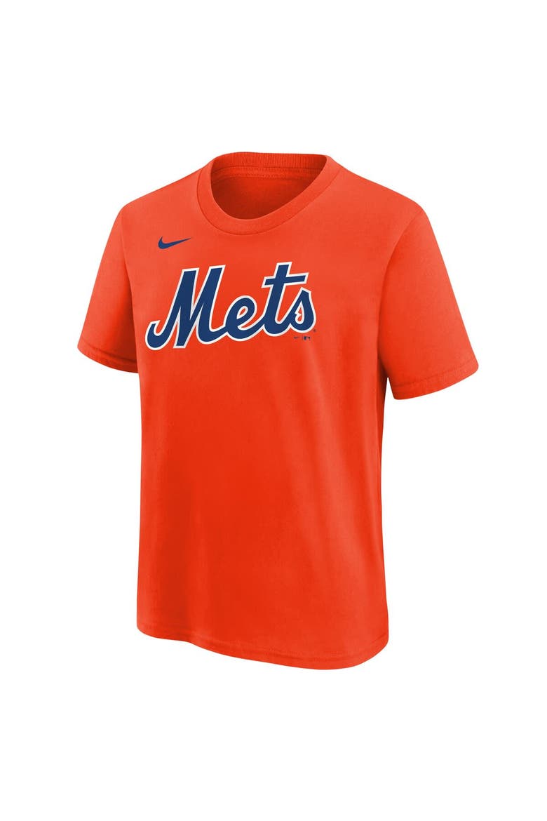 Youth Nike Francisco Lindor Orange New York Mets Name & Number T-Shirt, Alternate, color, Orange