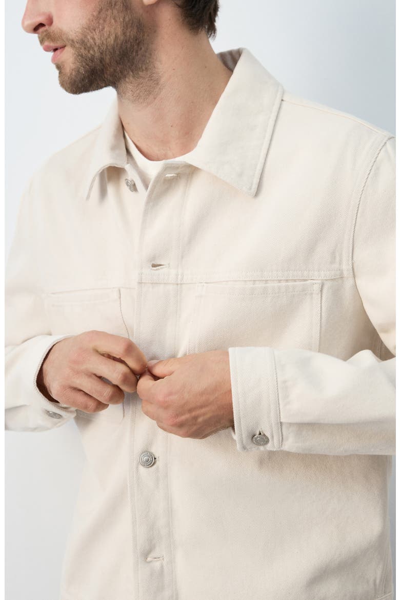 Cotton Denim Jacket, Alternate, color, ECRU