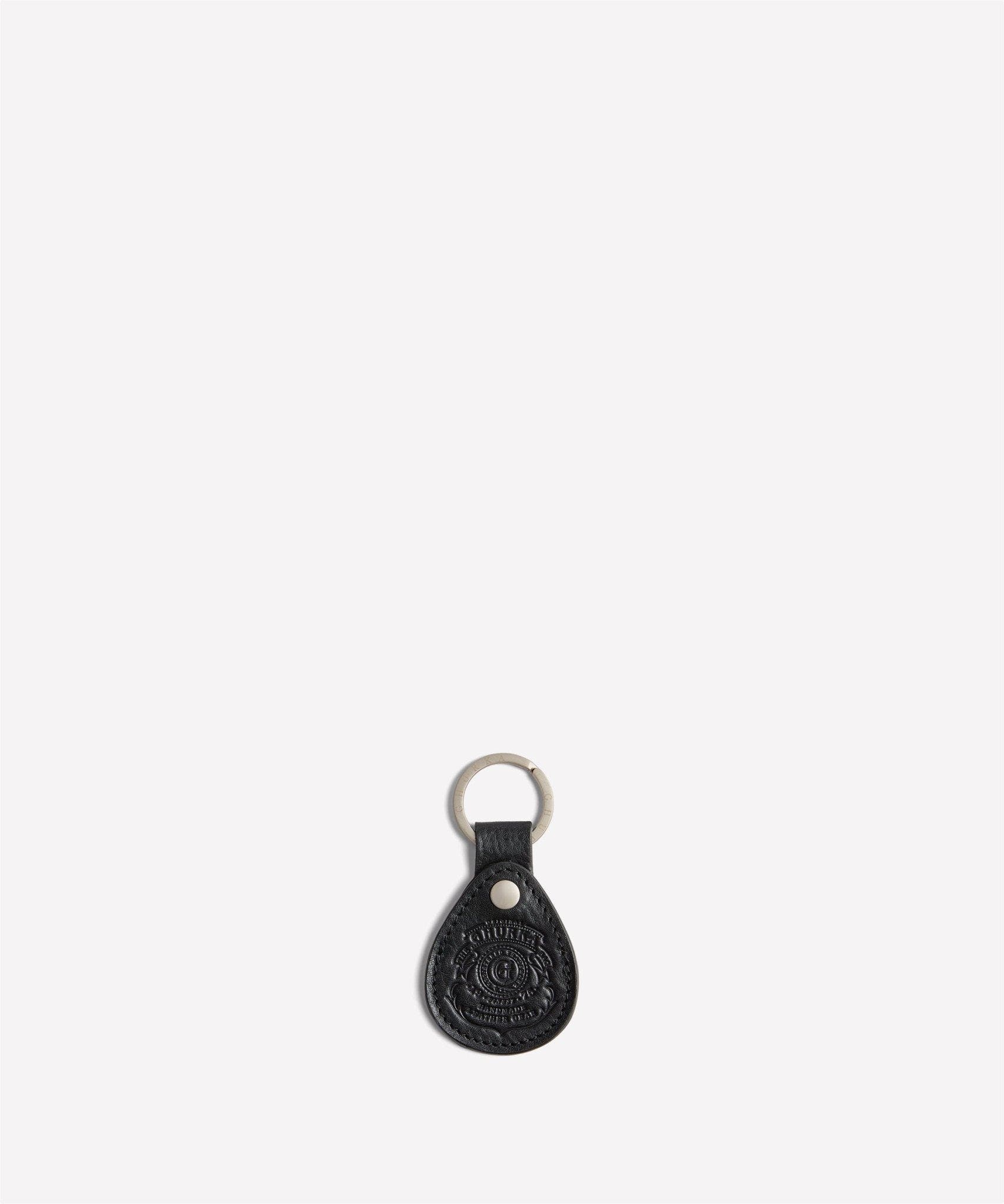 Ghurka Air Tag Fob, Main, color, Vintage Black Leather