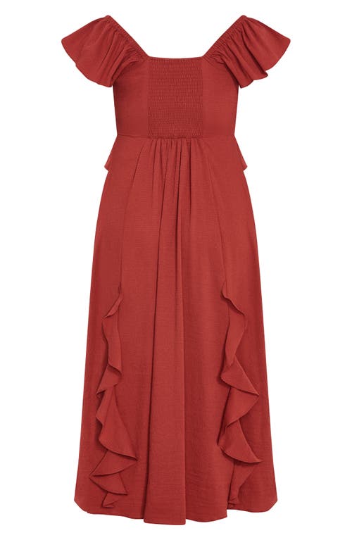 City Chic Frill Ruffle Maxi Dress
