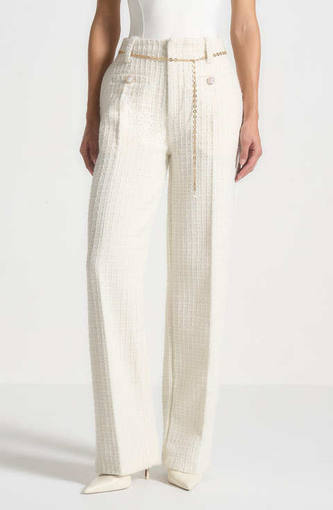 Nathalie Tweed Trousers with Belt