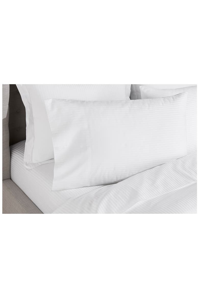 Signature Stripe Sheet Set, Alternate, color, WHITE