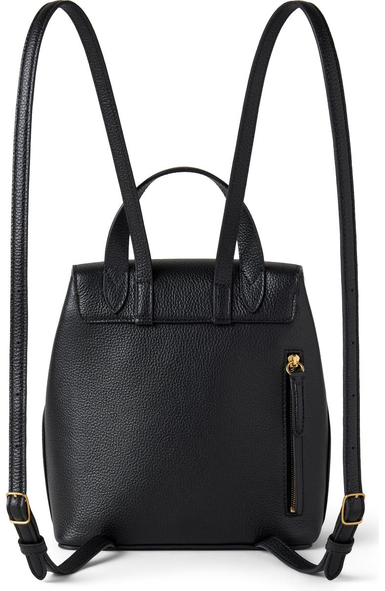 Mulberry Mini Bayswater Leather Backpack, Alternate, color, Black