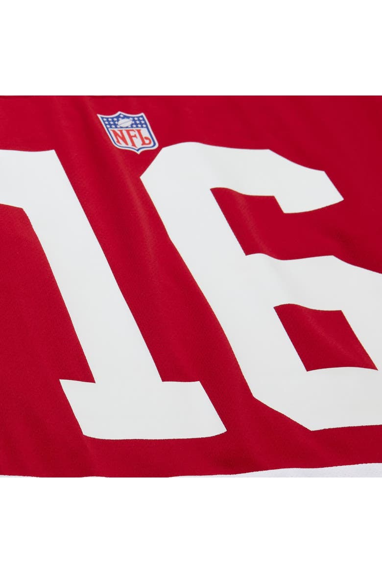Men's Mitchell & Ness Joe Montana Scarlet San Francisco 49ers Maxxed Out Fashion Hockey Jersey, Alternate, color, Scarlet