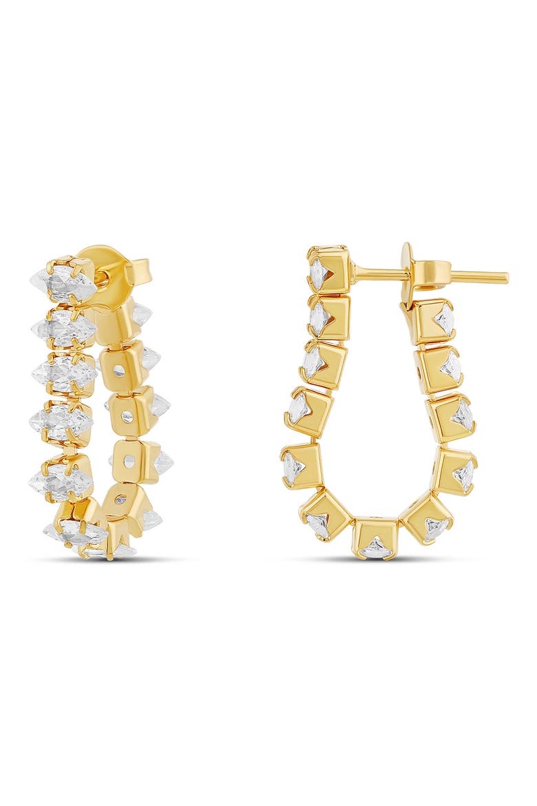 Tennis Chain Drop Earrings, Main, color, GOLD