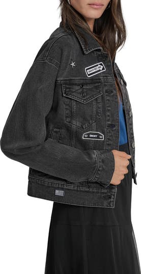 ジャケット・アウター 90s DKNY front zip black denim jacket 90s DKNY JEANS ダナキャラン ニューヨーク ブラック デニム