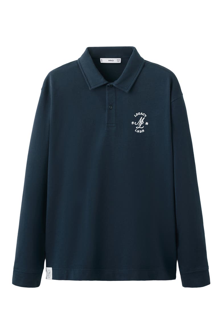 Cotton Embroidered Graphic Polo, Alternate, color, NAVY