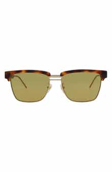 Gucci 56mm Novelty Square Sunglasses