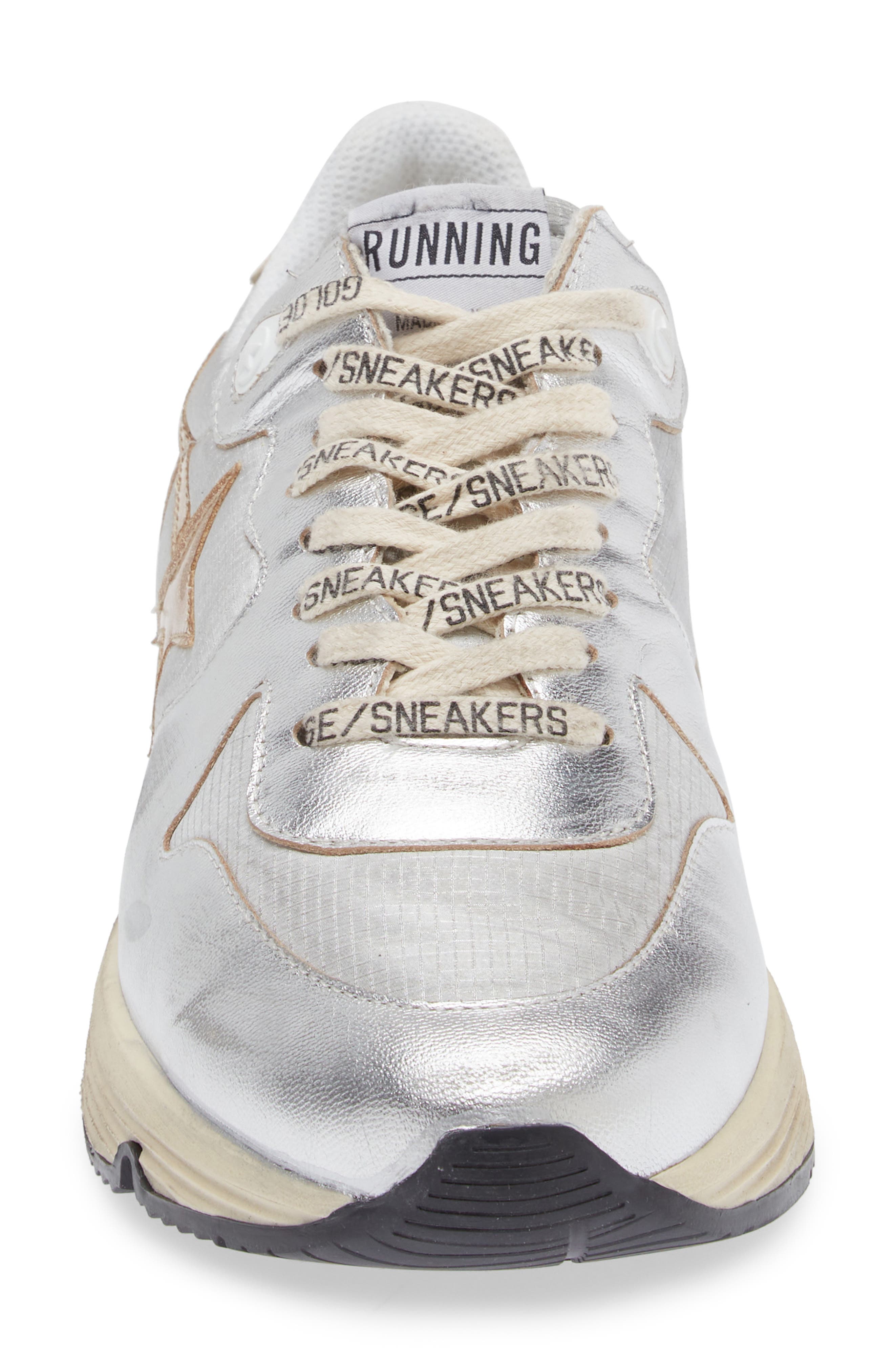 Golden Goose Running Sole Sneaker, Alternate, color, Silver/ Gold