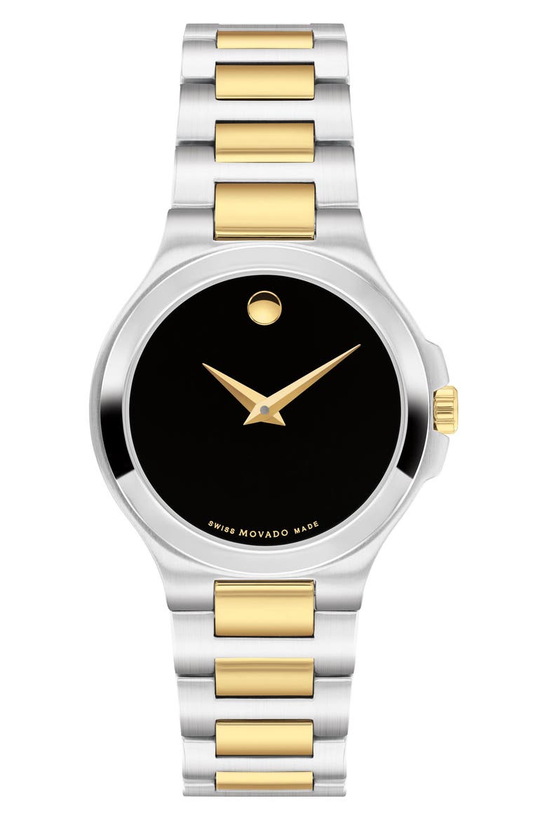 Portofolio Museum Dot Bracelet Watch, 28mm, Main, color, BLACK