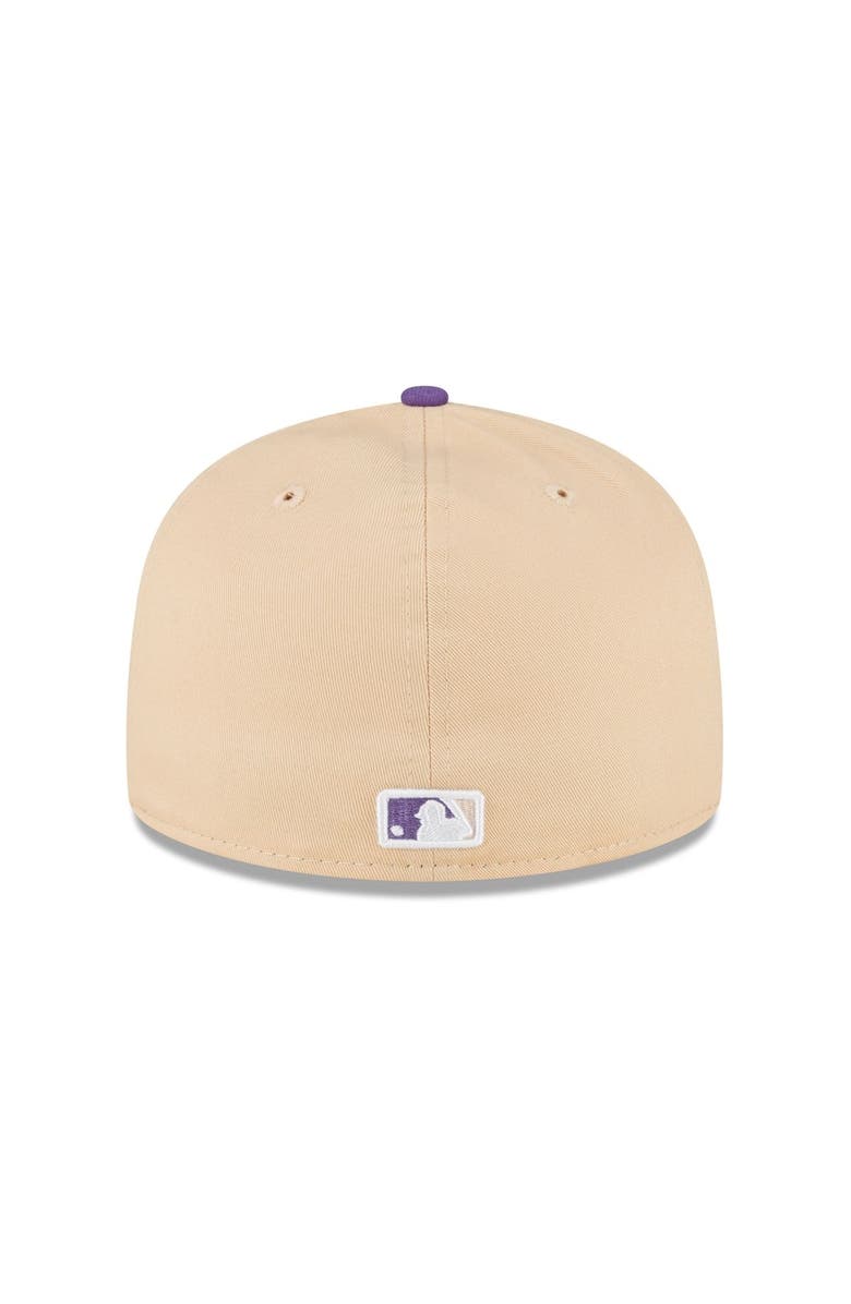 New Era Men's New Era Peach/Purple Toronto Blue Jays 40th Season Side Patch 59FIFTY Fitted Hat, Alternate, color, 