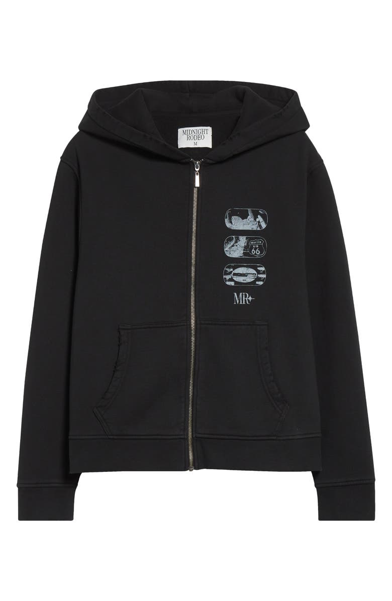 MIDNIGHT RODEO Auto Zip Hoodie, Alternate, color, Distressed Black