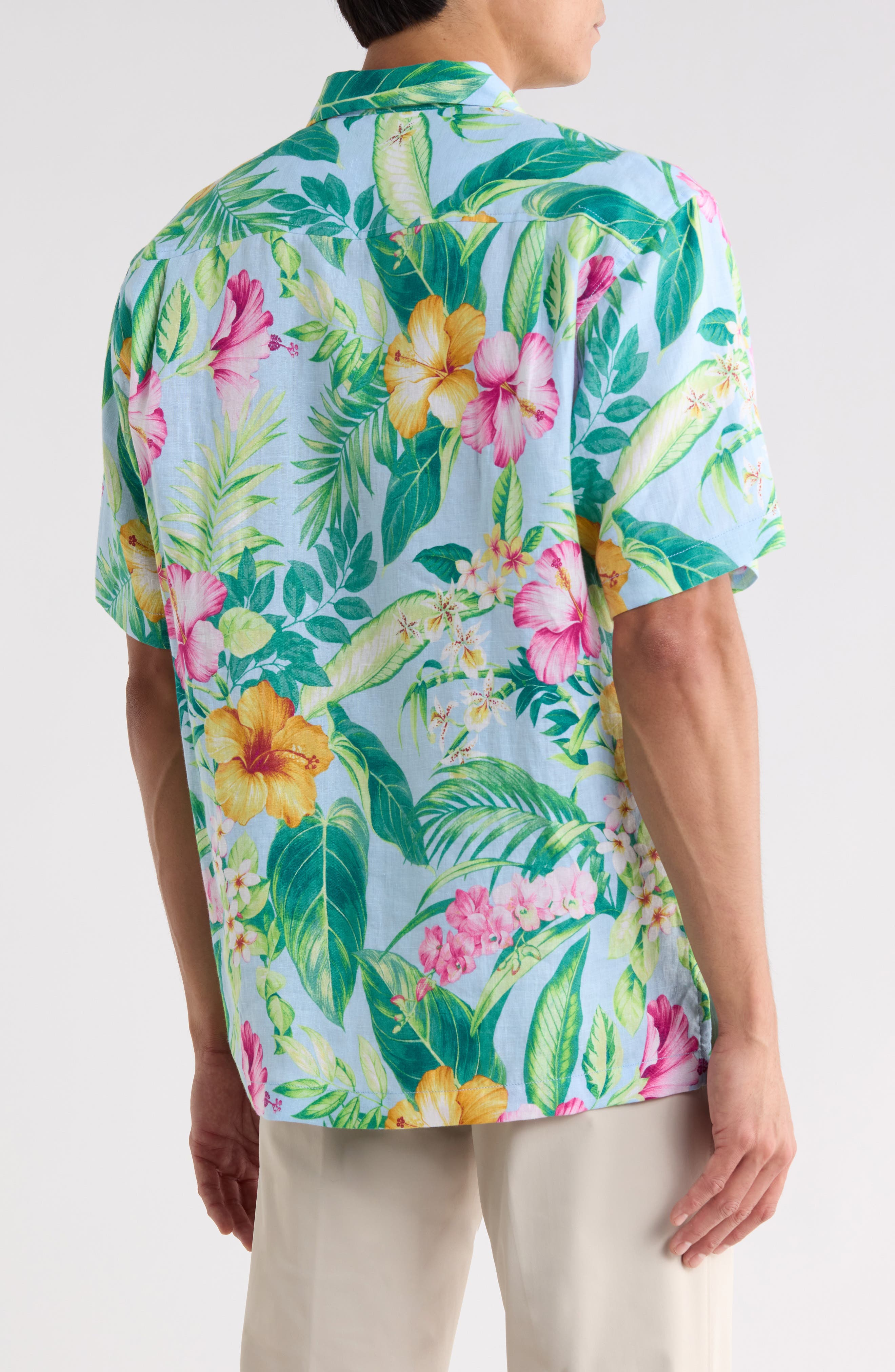 Tommy Bahama Hibiscus Heritage Linen Button-Up Shirt (Men) | Nordstromrack