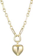 Adornia Puffy Heart Pendant Necklace