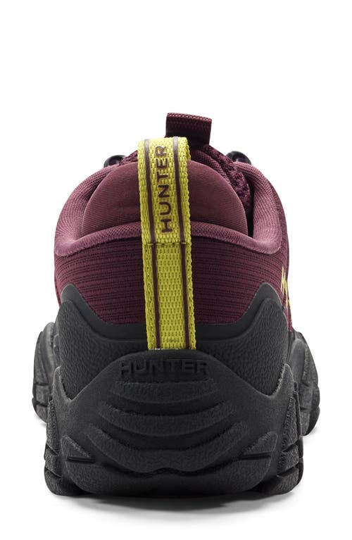 Hunter Sara Waterproof Sneaker In Burgundy