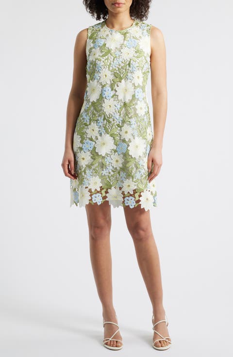 Floral Lace Shift Dress