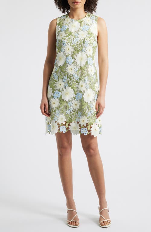 SAM EDELMAN SAM EDELMAN FLORAL EMBROIDERED SLEEVELESS SHEATH DRESS