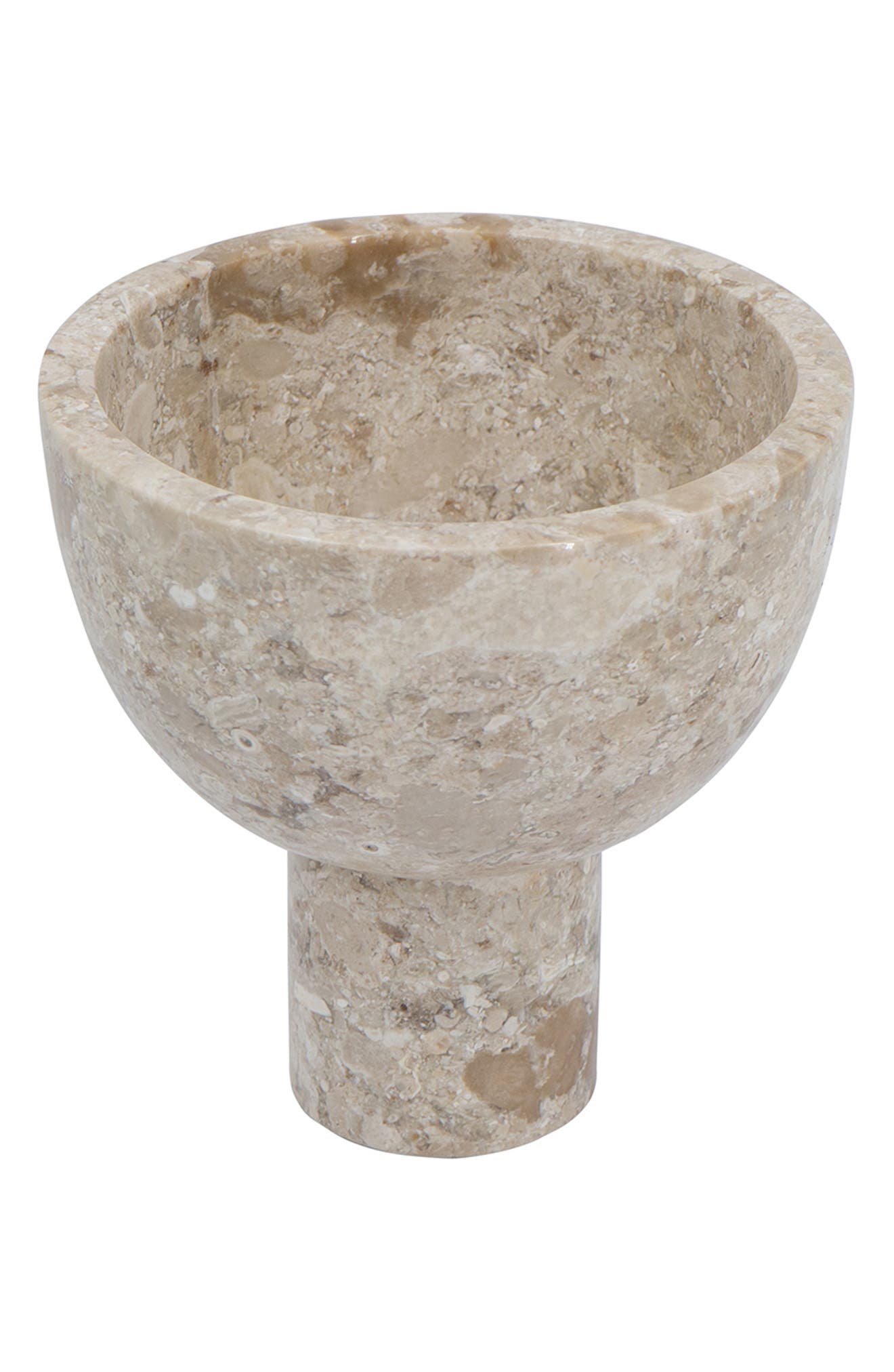 Round Marble Pedestal Bowl