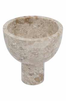 Round Marble Pedestal Bowl