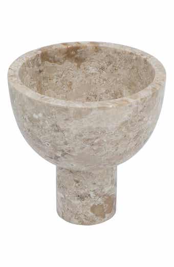 Round Marble Pedestal Bowl