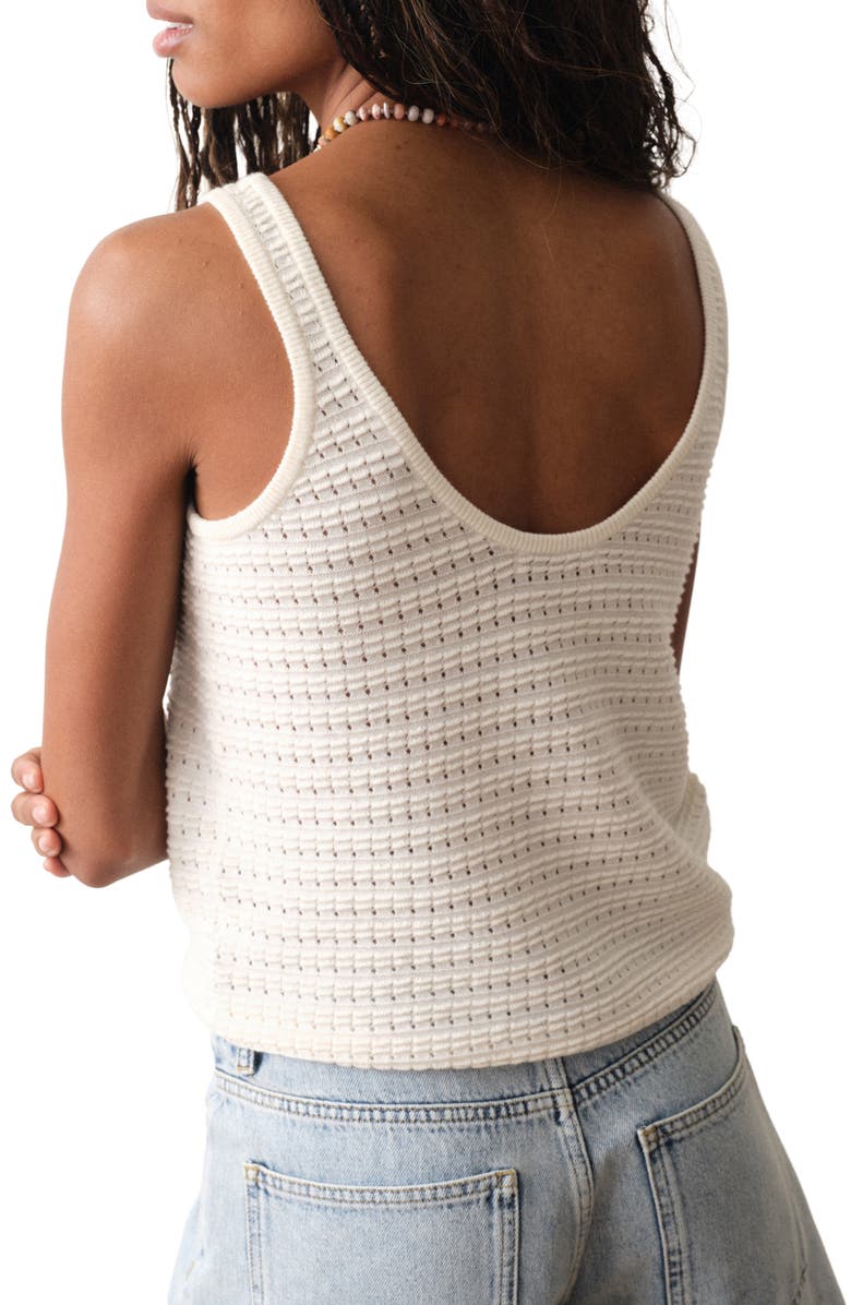 Marine Layer Siena Cotton Sweater Tank, Alternate, color, Antique White