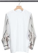 3.1 Phillip Lim Striped Combo Sleeve T-Shirt
