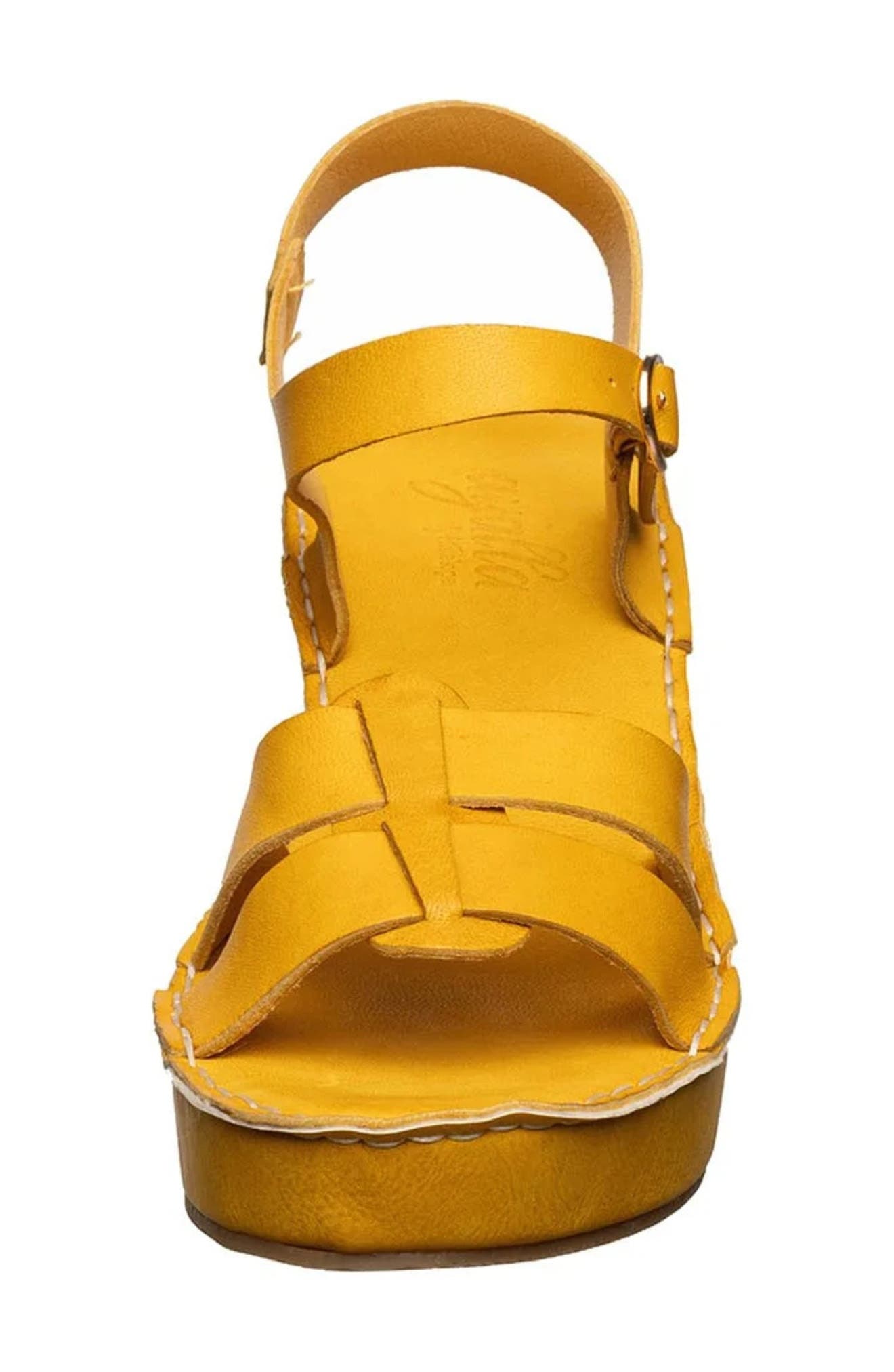 ANTELOPE Saya Platform Wedge Slingback Sandal, Alternate, color, Daffodil